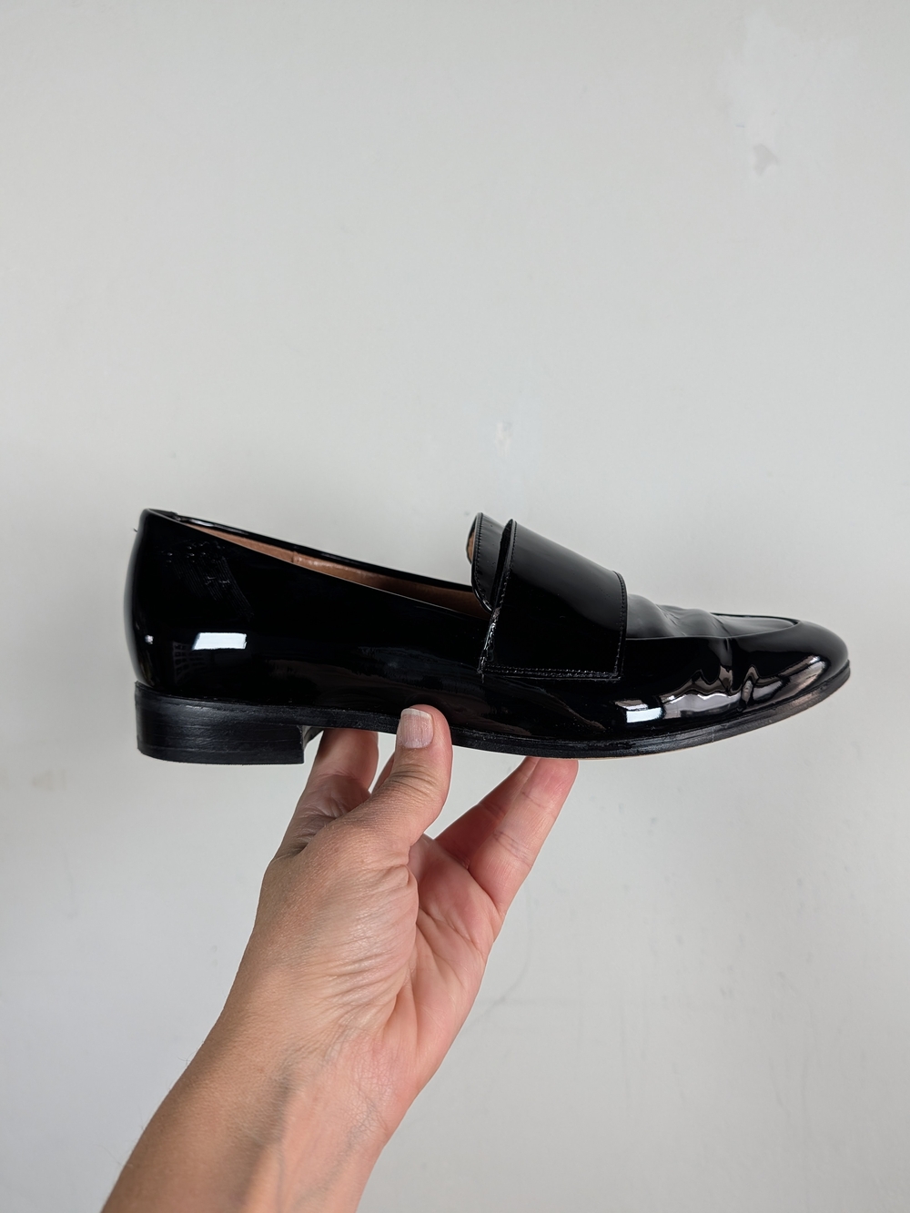 Halogen Emilia Patent Leather Penny Loafers, Size 8.5